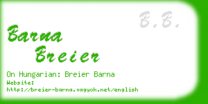 barna breier business card